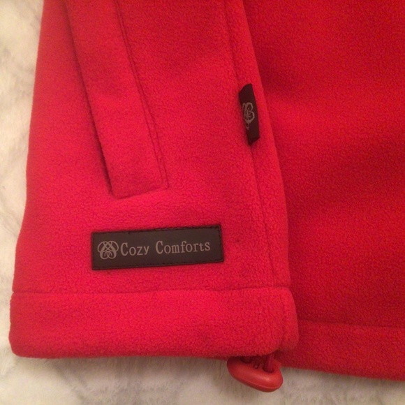 Women’s full zip red polar fleece thick jacket,size M - Picture 5 of 7